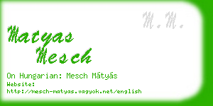 matyas mesch business card